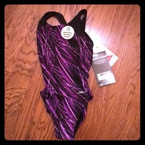 Dolfin NWT Purple/Black Swimsuit Size 24